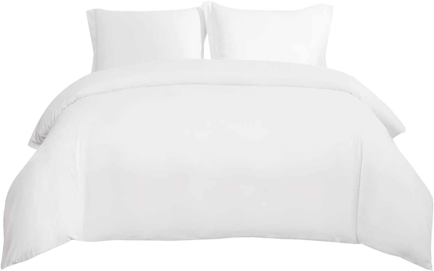 Bedsure White Duvet Cover Queen Size - Soft Double Brushed Bedding Set for Kids & Adults, Zipper Closure, 3 Pieces, Includes 1 Duvet Cover (90"x90") & 2 Pillow Shams, NO Comforter
