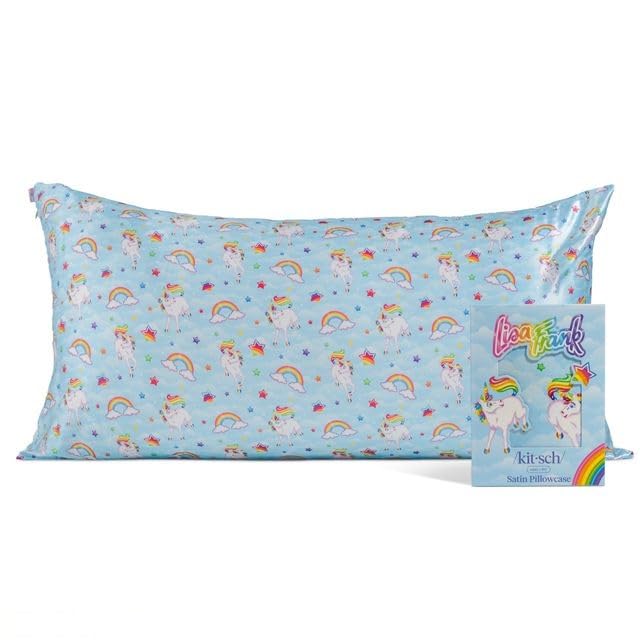 19x36 Garden Toile Zippered Cooling Satin Pillowcase Wrinkle-Soft for Hair & Skin, Softer Than Silk