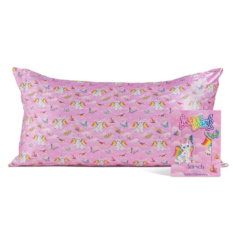 19x36 Garden Toile Zippered Cooling Satin Pillowcase Wrinkle-Soft for Hair & Skin, Softer Than Silk