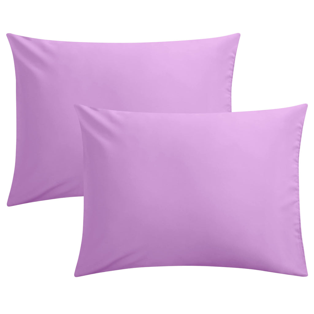 FLXXIE Pillow Cases Queen, Soft Microfiber Pillow Covers with Envelope Closure, Wrinkle Resistant Pillowcases, 2 Piece Set, 20x30, Black