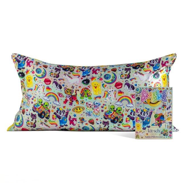 19x36 Garden Toile Zippered Cooling Satin Pillowcase Wrinkle-Soft for Hair & Skin, Softer Than Silk