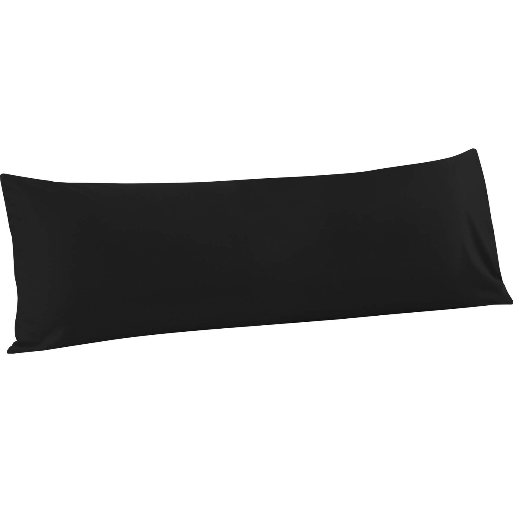 FLXXIE Pillow Cases Queen, Soft Microfiber Pillow Covers with Envelope Closure, Wrinkle Resistant Pillowcases, 2 Piece Set, 20x30, Black