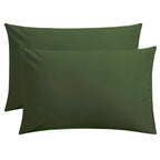 FLXXIE Pillow Cases Queen, Soft Microfiber Pillow Covers with Envelope Closure, Wrinkle Resistant Pillowcases, 2 Piece Set, 20x30, Black