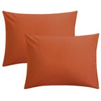 FLXXIE Pillow Cases Queen, Soft Microfiber Pillow Covers with Envelope Closure, Wrinkle Resistant Pillowcases, 2 Piece Set, 20x30, Black
