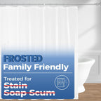 72"x72" Clear 4G PEVA Waterproof Shower Curtain Liner with 3 Magnets for Bathroom, 1 Pack