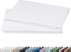 CALIFORNIA DESIGN DEN Luxuriously Soft Hotel Quality 600 Thread Count, 100% Cotton Set of 2 Cases, Crisp & Cool White Standard Pillow Cases Fits Standard & Queen Pillows (Bright White)