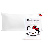 19x36 Garden Toile Zippered Cooling Satin Pillowcase Wrinkle-Soft for Hair & Skin, Softer Than Silk