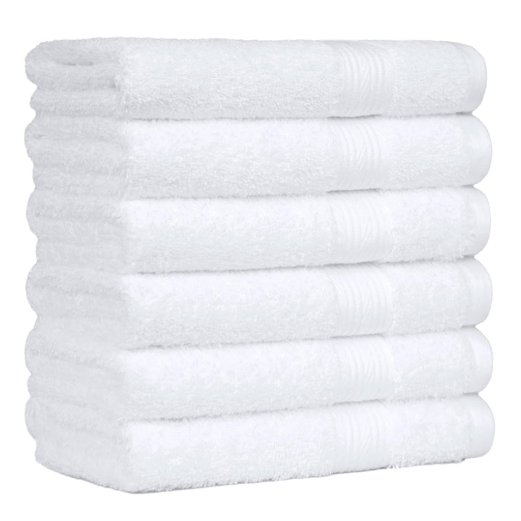 Amazon Basics 6-Piece Highly Absorbent Fade-Resistant Towel Set, 100% Cotton Towels for Bathroom, Soft, 2 Bath Towels, 2 Hand Towels, 2 Washcloths, Black