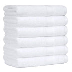 Amazon Basics 6-Piece Highly Absorbent Fade-Resistant Towel Set, 100% Cotton Towels for Bathroom, Soft, 2 Bath Towels, 2 Hand Towels, 2 Washcloths, Black