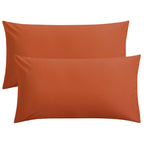 FLXXIE Pillow Cases Queen, Soft Microfiber Pillow Covers with Envelope Closure, Wrinkle Resistant Pillowcases, 2 Piece Set, 20x30, Black
