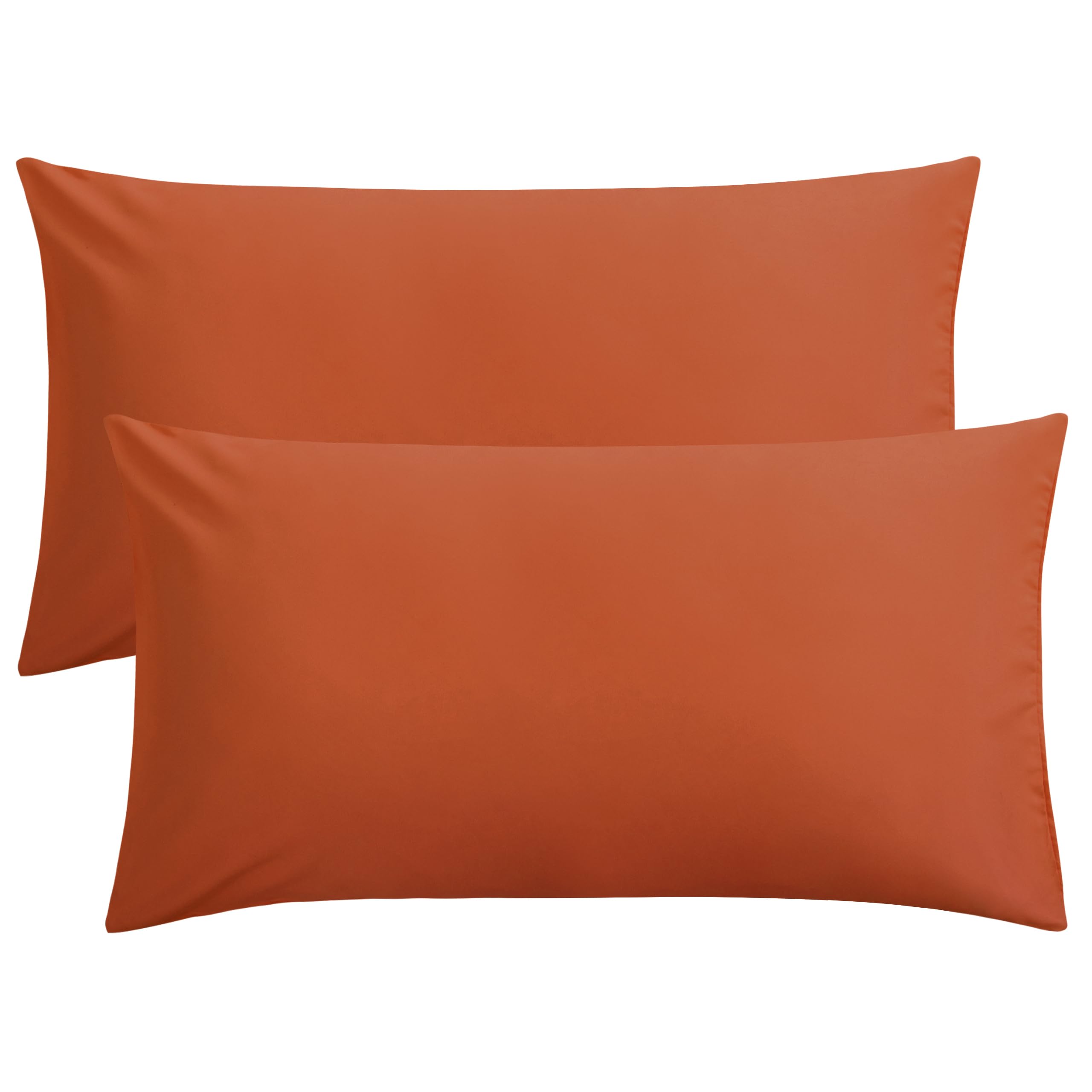 FLXXIE Pillow Cases Queen, Soft Microfiber Pillow Covers with Envelope Closure, Wrinkle Resistant Pillowcases, 2 Piece Set, 20x30, Black