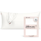 Kitsch Satin Pillowcase with Zipper for Hair & Skin - Softer Than Silk Pillow Cases, Smooth Cooling Satin Pillow Case, Wrinkle-Free, Machine Washable, Pillow Cases Standard Size 19x26 - Cherry Print
