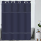 Hookless It's A Snap! Escape 3-in-1 Shower Curtain With Sheer Top Window, Flex-On Rings & Fabric Liner, 71" x 74", White