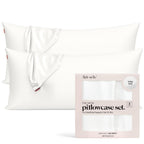 Kitsch Satin Pillowcase with Zipper for Hair & Skin - Softer Than Silk Pillow Cases, Smooth Cooling Satin Pillow Case, Wrinkle-Free, Machine Washable, Pillow Cases Standard Size 19x26 - Cherry Print