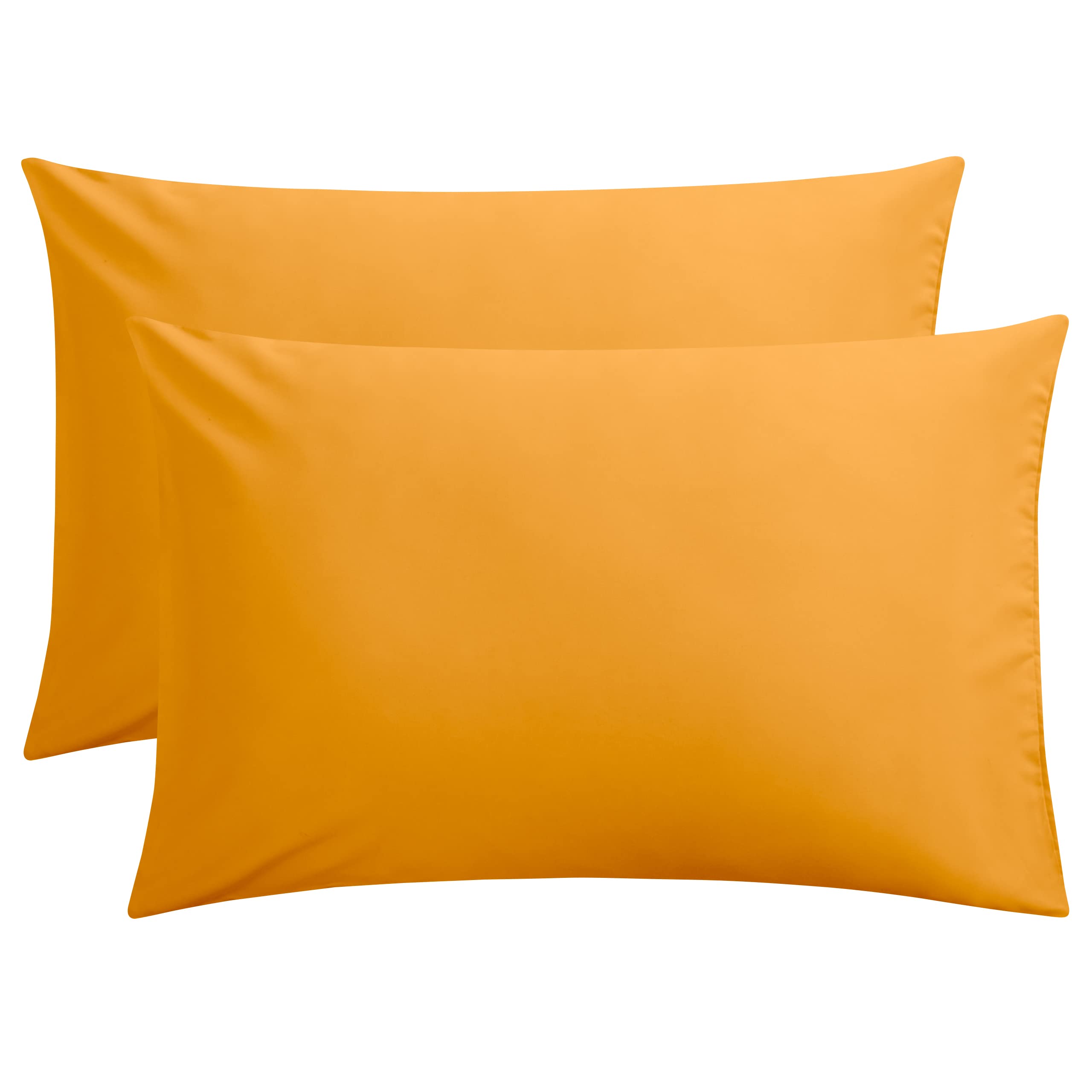 FLXXIE Pillow Cases Queen, Soft Microfiber Pillow Covers with Envelope Closure, Wrinkle Resistant Pillowcases, 2 Piece Set, 20x30, Black
