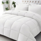 JOLLYVOGUE Queen Comforter Set, Ultra-Soft Bed in a Bag Queen Size 7 Pieces, Oeko-TEX Certified Bedding Set with Down Alternative Comforter, Sheets, Pillowcases & Shams, Black