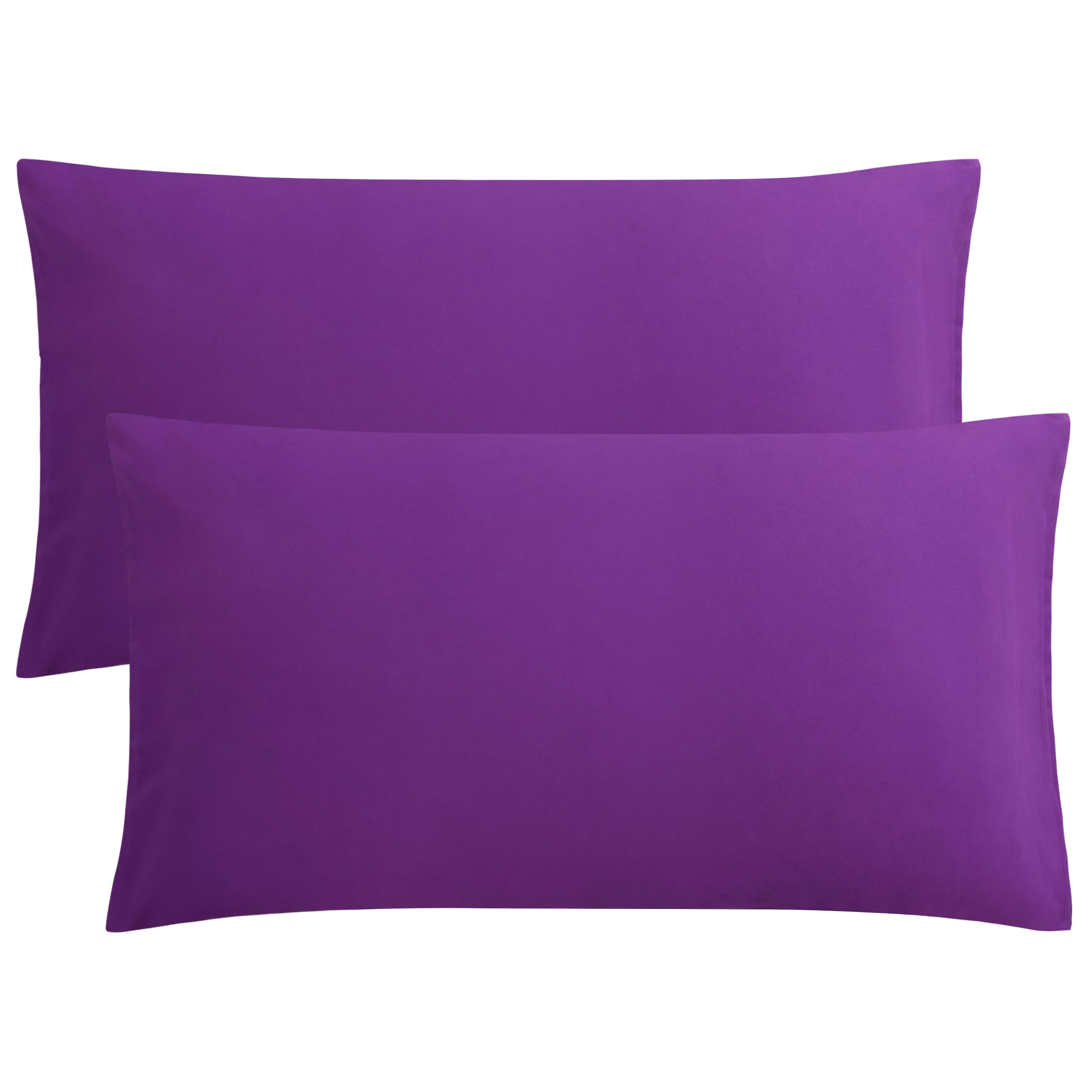 FLXXIE Pillow Cases Queen, Soft Microfiber Pillow Covers with Envelope Closure, Wrinkle Resistant Pillowcases, 2 Piece Set, 20x30, Black
