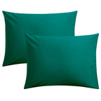 FLXXIE Pillow Cases Queen, Soft Microfiber Pillow Covers with Envelope Closure, Wrinkle Resistant Pillowcases, 2 Piece Set, 20x30, Black