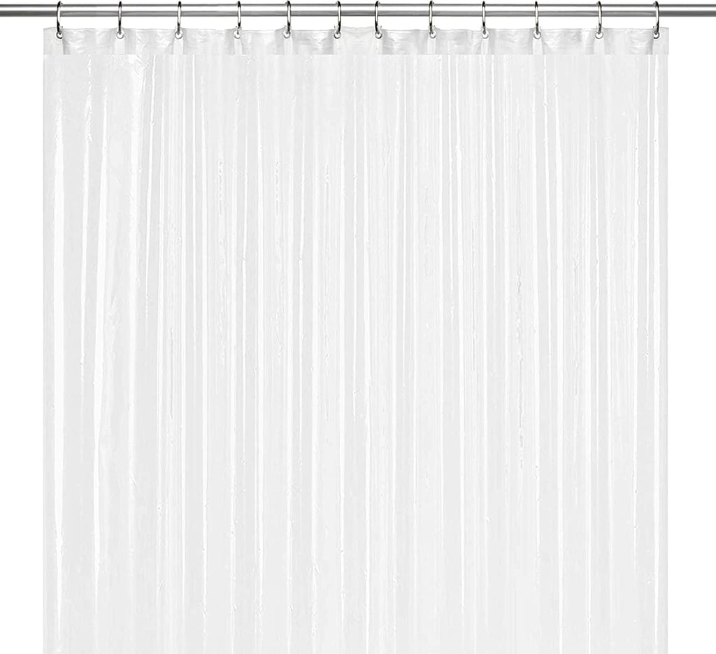 LiBa Bathroom Shower Curtain Waterproof Plastic Shower Curtain Premium PEVA Non-Toxic with Rust Proof Grommets Frosted 8G Bathroom Accessories 72x72