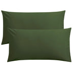 FLXXIE Pillow Cases Queen, Soft Microfiber Pillow Covers with Envelope Closure, Wrinkle Resistant Pillowcases, 2 Piece Set, 20x30, Black