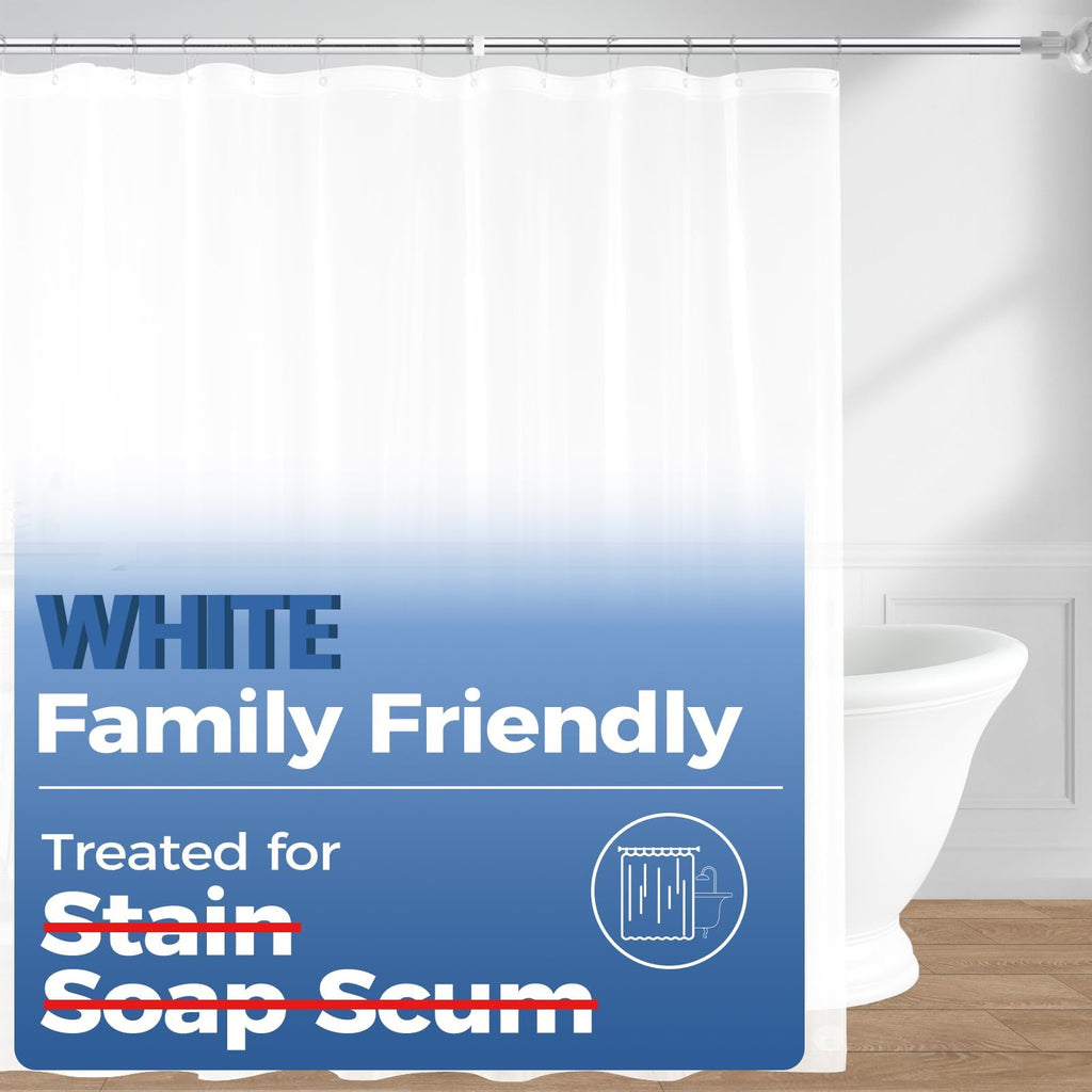 72"x72" Clear 4G PEVA Waterproof Shower Curtain Liner with 3 Magnets for Bathroom, 1 Pack