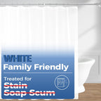 72"x72" Clear 4G PEVA Waterproof Shower Curtain Liner with 3 Magnets for Bathroom, 1 Pack