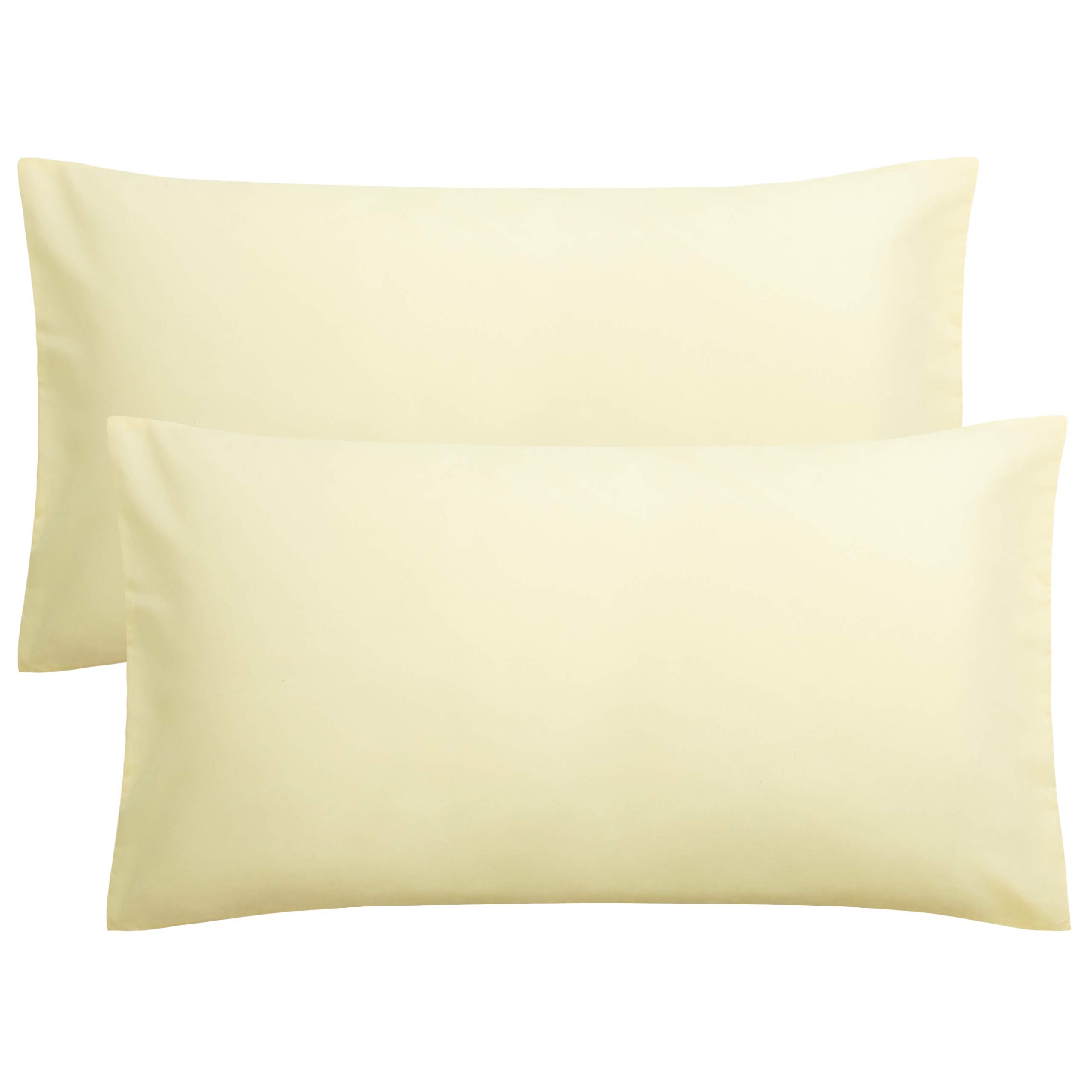 FLXXIE Pillow Cases Queen, Soft Microfiber Pillow Covers with Envelope Closure, Wrinkle Resistant Pillowcases, 2 Piece Set, 20x30, Black