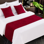 AMBERIS Bed Runner Grey, Chenille Soft No Fading Modern Bed Scarf (Pillowcases Sold Separately)