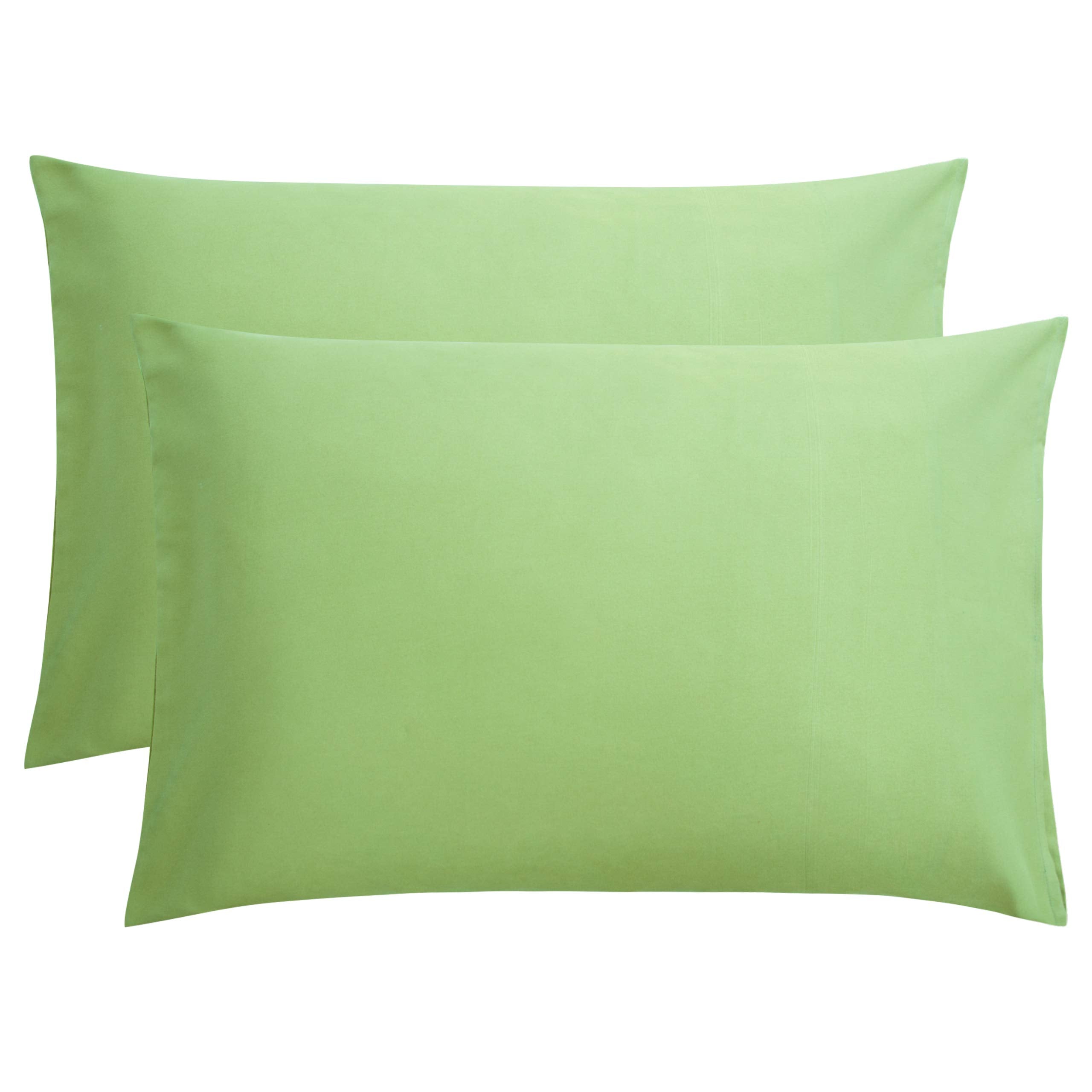 FLXXIE Pillow Cases Queen, Soft Microfiber Pillow Covers with Envelope Closure, Wrinkle Resistant Pillowcases, 2 Piece Set, 20x30, Black