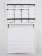American Soft Linen Luxury Hand Towels for Bathroom, 100% Cotton Turkish 4 Piece Hand Towel Set, 600 GSM Hand Face Towels for Kitchen, White Hand Towels
