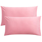 FLXXIE Pillow Cases Queen, Soft Microfiber Pillow Covers with Envelope Closure, Wrinkle Resistant Pillowcases, 2 Piece Set, 20x30, Black