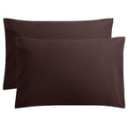 FLXXIE Pillow Cases Queen, Soft Microfiber Pillow Covers with Envelope Closure, Wrinkle Resistant Pillowcases, 2 Piece Set, 20x30, Black