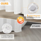 Seenus Waterproof Fabric Shower Curtain Liner with 3 Extra-Large Magnets, 72 x 72 inch Washable Cloth Shower Liner Odorless Hotel Quality, Neutral White Lightweight Shower Curtain for Bathroom