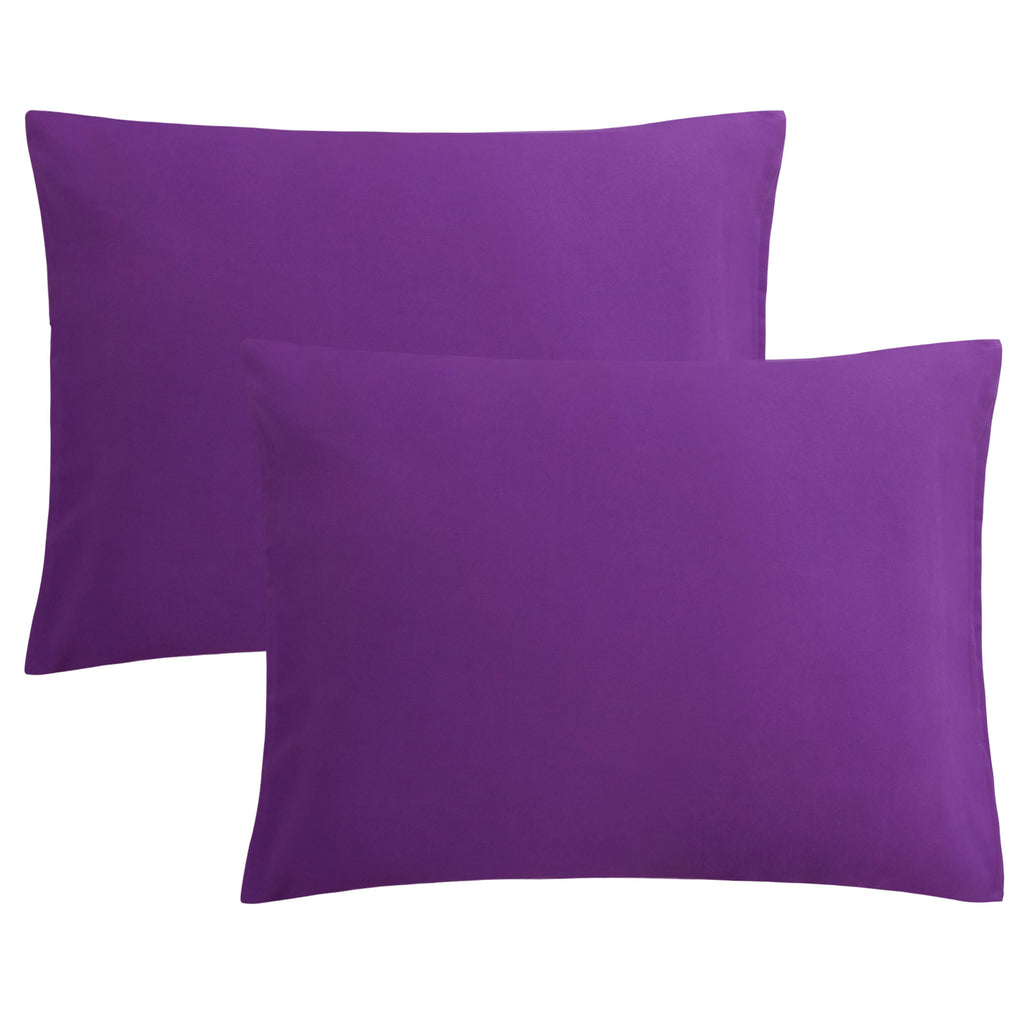 FLXXIE Pillow Cases Queen, Soft Microfiber Pillow Covers with Envelope Closure, Wrinkle Resistant Pillowcases, 2 Piece Set, 20x30, Black