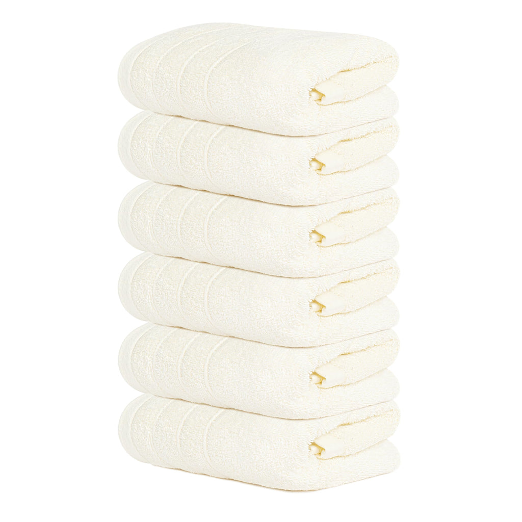 Tens Towels Pack of 6 Hand Towels, 100% Cotton, Lighter Weight, Quick to Dry, 16 x 28 Inches, Super Soft & Absorbent, Perfect for Bathroom & Kitchen, Dark Grey