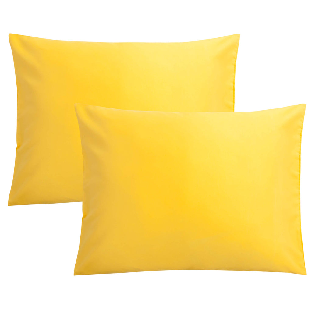 FLXXIE Pillow Cases Queen, Soft Microfiber Pillow Covers with Envelope Closure, Wrinkle Resistant Pillowcases, 2 Piece Set, 20x30, Black