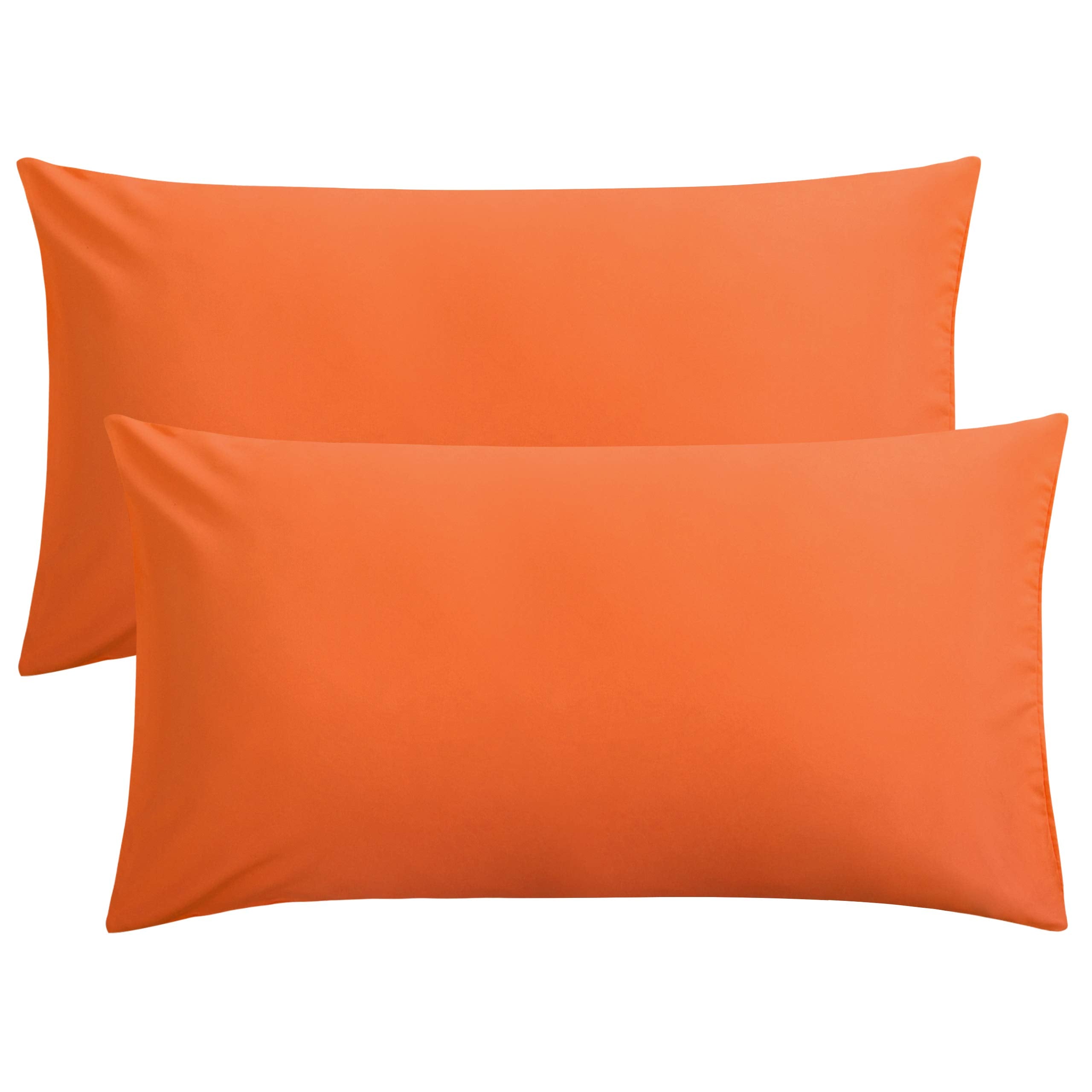 FLXXIE Pillow Cases Queen, Soft Microfiber Pillow Covers with Envelope Closure, Wrinkle Resistant Pillowcases, 2 Piece Set, 20x30, Black