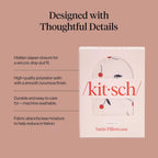 Kitsch Satin Pillowcase with Zipper for Hair & Skin - Softer Than Silk Pillow Cases, Smooth Cooling Satin Pillow Case, Wrinkle-Free, Machine Washable, Pillow Cases Standard Size 19x26 - Cherry Print