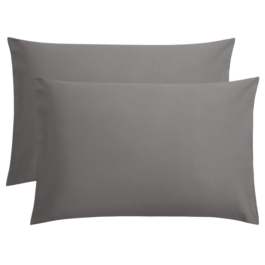 FLXXIE Pillow Cases Queen, Soft Microfiber Pillow Covers with Envelope Closure, Wrinkle Resistant Pillowcases, 2 Piece Set, 20x30, Black