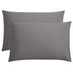 FLXXIE Pillow Cases Queen, Soft Microfiber Pillow Covers with Envelope Closure, Wrinkle Resistant Pillowcases, 2 Piece Set, 20x30, Black