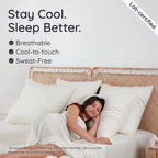 Bambaw 100% Viscose Derived from Bamboo Pillowcase Queen Size – Queen Cooling Pillow Cases Set of 2, with Envelope Closure, Breathable & Super Soft Pillow Cases (Ivory)