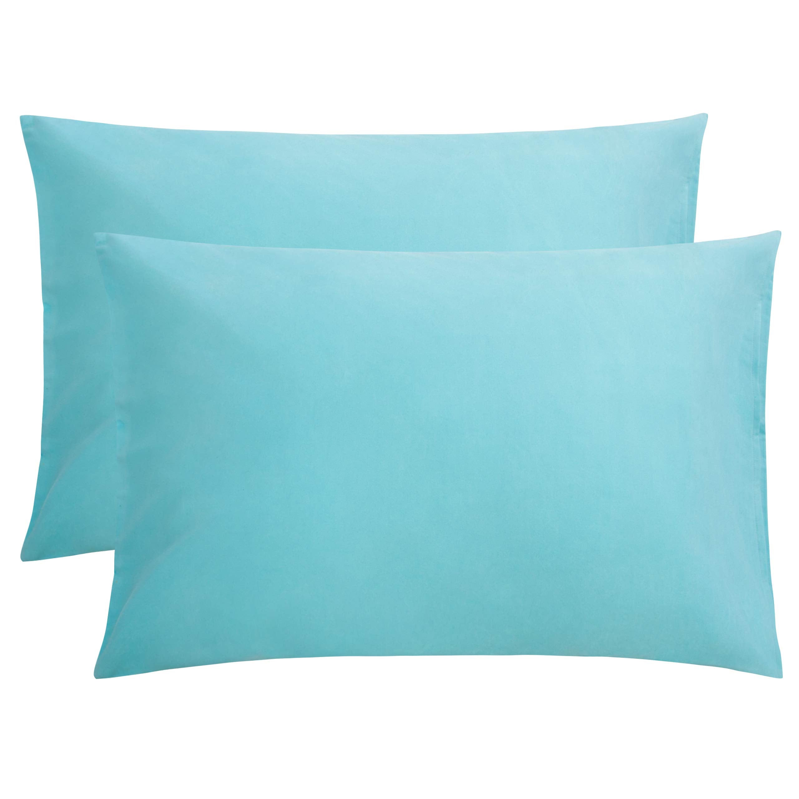 FLXXIE Pillow Cases Queen, Soft Microfiber Pillow Covers with Envelope Closure, Wrinkle Resistant Pillowcases, 2 Piece Set, 20x30, Black