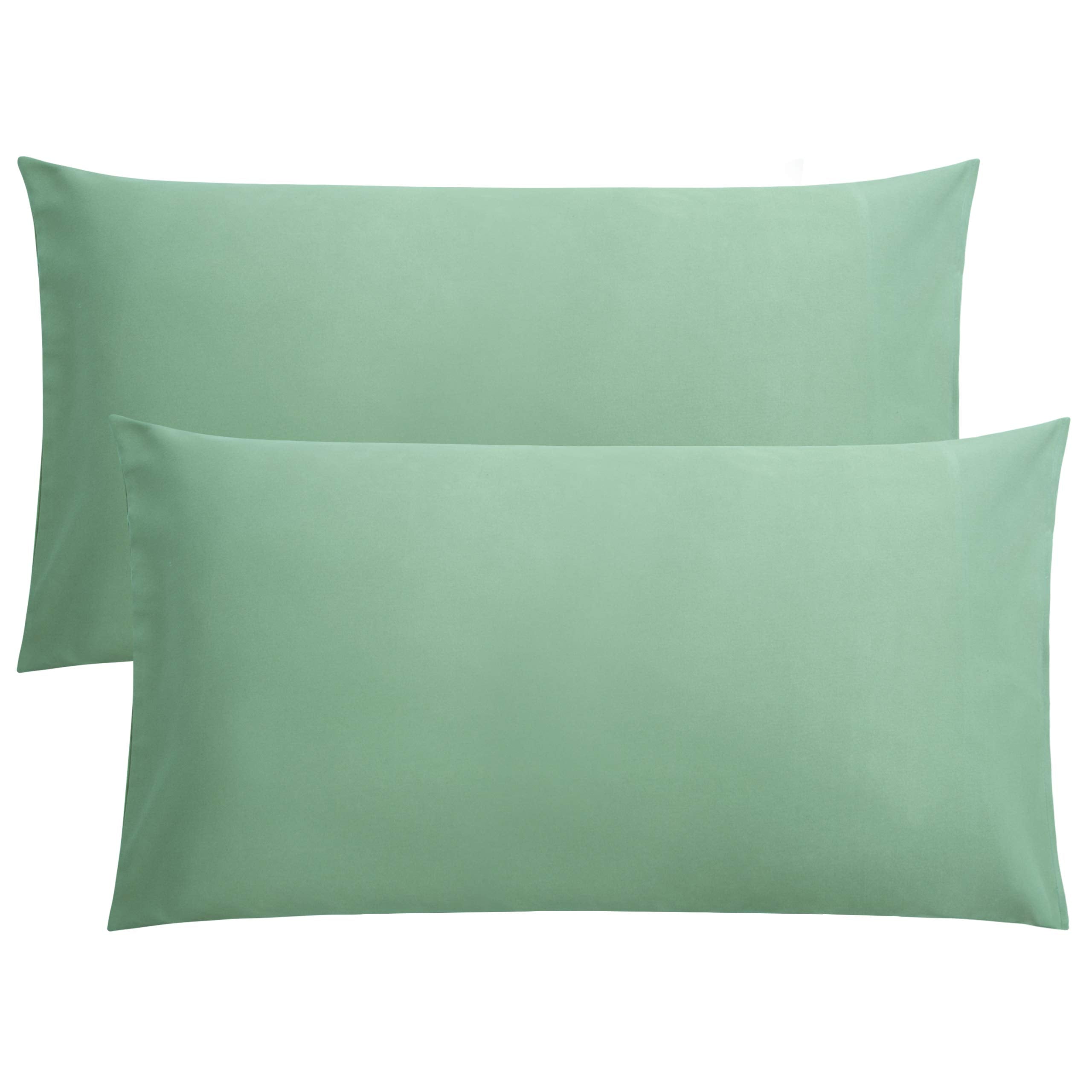 FLXXIE Pillow Cases Queen, Soft Microfiber Pillow Covers with Envelope Closure, Wrinkle Resistant Pillowcases, 2 Piece Set, 20x30, Black