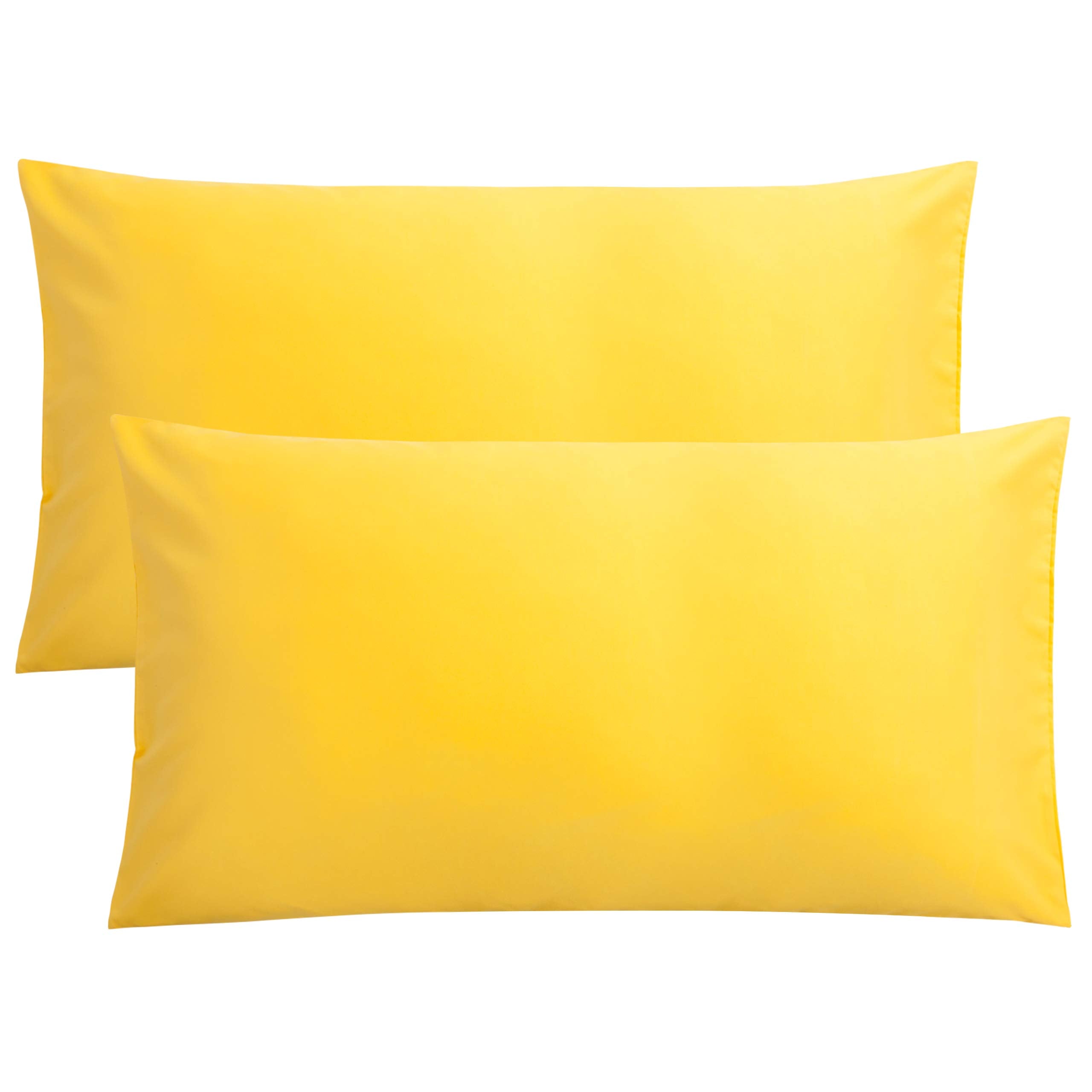 FLXXIE Pillow Cases Queen, Soft Microfiber Pillow Covers with Envelope Closure, Wrinkle Resistant Pillowcases, 2 Piece Set, 20x30, Black