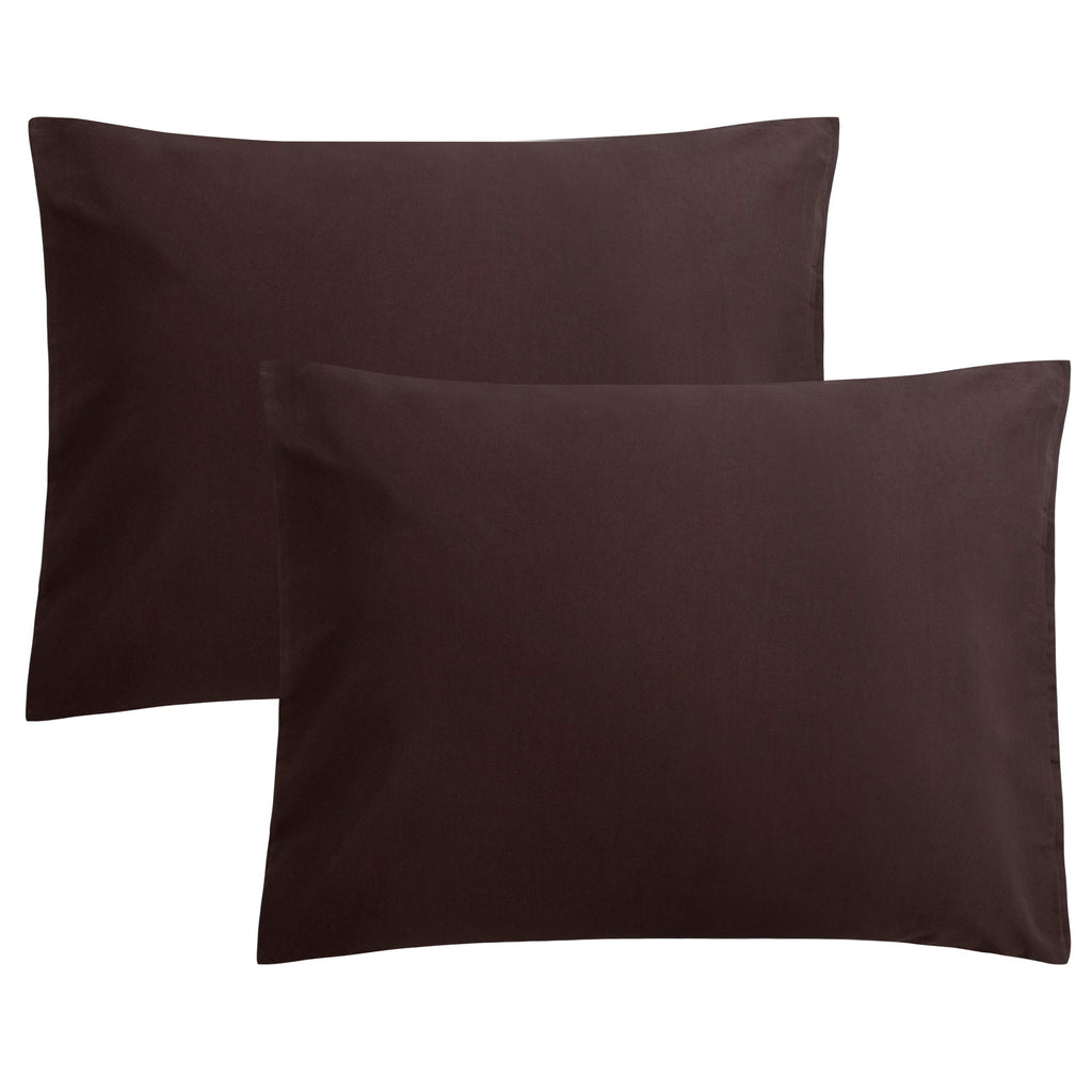 FLXXIE Pillow Cases Queen, Soft Microfiber Pillow Covers with Envelope Closure, Wrinkle Resistant Pillowcases, 2 Piece Set, 20x30, Black