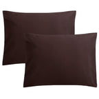 FLXXIE Pillow Cases Queen, Soft Microfiber Pillow Covers with Envelope Closure, Wrinkle Resistant Pillowcases, 2 Piece Set, 20x30, Black