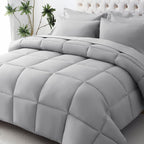 JOLLYVOGUE Queen Comforter Set, Ultra-Soft Bed in a Bag Queen Size 7 Pieces, Oeko-TEX Certified Bedding Set with Down Alternative Comforter, Sheets, Pillowcases & Shams, Black