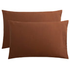 FLXXIE Pillow Cases Queen, Soft Microfiber Pillow Covers with Envelope Closure, Wrinkle Resistant Pillowcases, 2 Piece Set, 20x30, Black