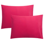 FLXXIE Pillow Cases Queen, Soft Microfiber Pillow Covers with Envelope Closure, Wrinkle Resistant Pillowcases, 2 Piece Set, 20x30, Black