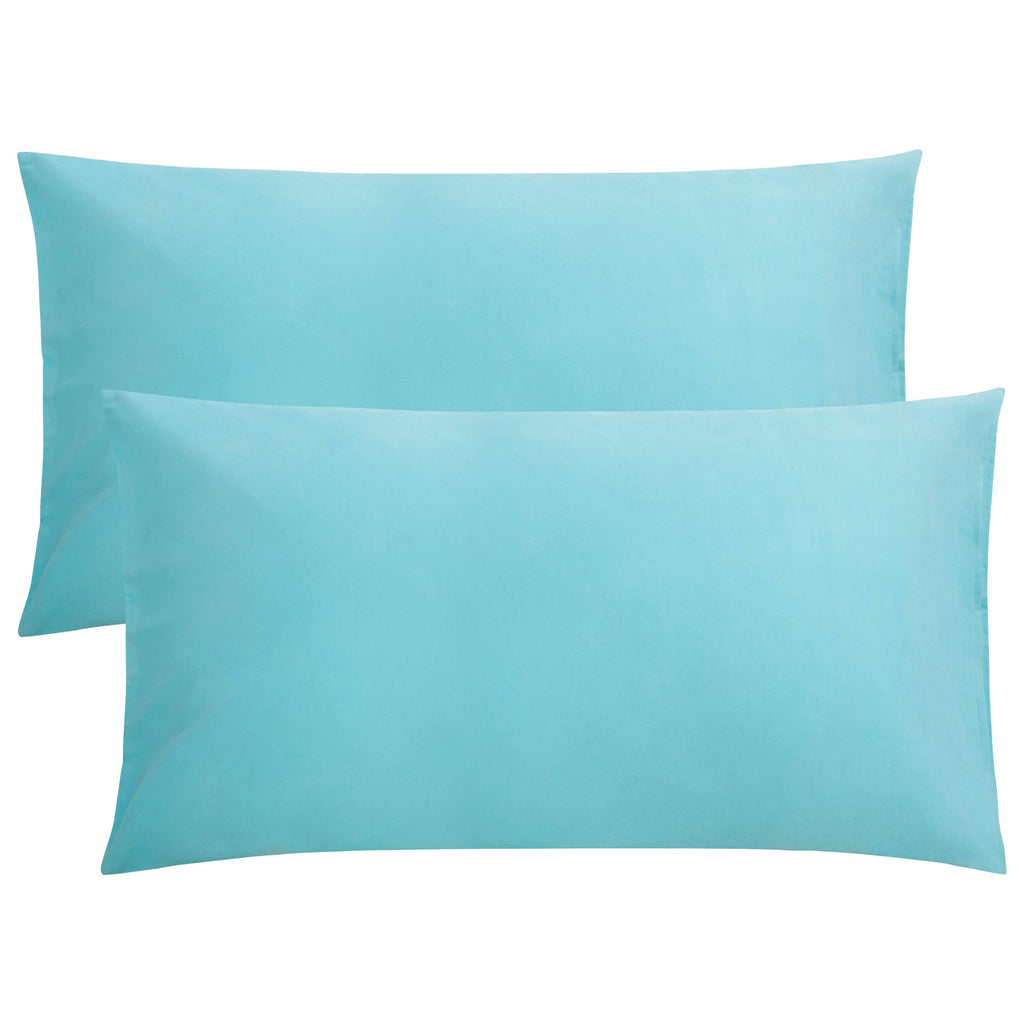FLXXIE Pillow Cases Queen, Soft Microfiber Pillow Covers with Envelope Closure, Wrinkle Resistant Pillowcases, 2 Piece Set, 20x30, Black